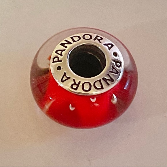 Pandora Coral Murano Looking Glass Charm - Picture 3 of 6